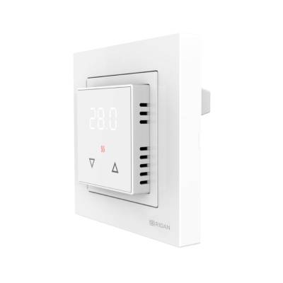 Терморегулятор для теплого пола Ridan Room (комнатный), белый, IP 21 с led дисплеем Белый