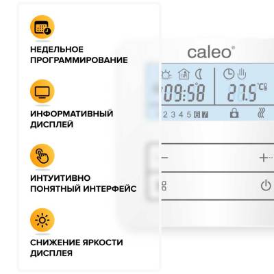 Терморегулятор CALEO С950, накладной, цифровой, програм., 3,5 кВт