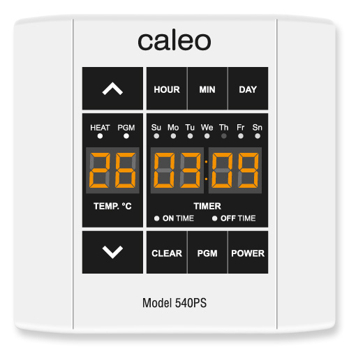 Терморегулятор CALEO 540PS накладной цифровой, программируемый, 4 кВт